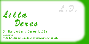 lilla deres business card